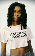 Cream Logo Tee Cropped